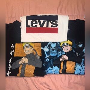 ✨ Men's Tshirt Lot Levi's and Naruto